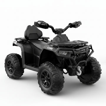 Garvee 12V Kids Electric Ride On ATV Quad Bike Toy Car 2x390 Motor Battery Powered Off-Road Ride-On Vehicle with Remote Control 95x55x56 cm Black