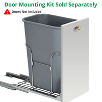 Garvee Pull Out Kitchen Waste Recycling Bin 33.1 L 35.0 qt Capacity with Full Extension Runners for Under Cabinet Cupboard Space Saving