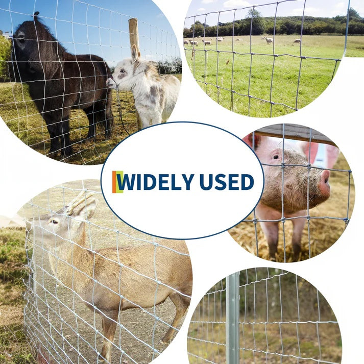 Garvee Cattle Fence Heavy Duty Galvanized Wire Fencing for Hog Goat Sheep Deer Yard Protection 1.5m-49.7m Durable Chain Link Fence