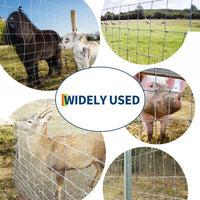 Garvee Cattle Fence Heavy Duty Galvanized Wire Fencing for Hog Goat Sheep Deer Yard Protection 1.5m-49.7m Durable Chain Link Fence