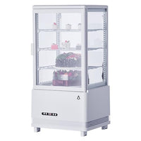 Garvee Commercial Countertop Display Refrigerator 4-Sided Glass Cake Showcase CL-78-1 Energy Class B White 425mm Wide