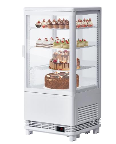 Garvee Commercial Display Refrigerator Glass Door Beverage Cooler CL-78-1 Energy Class B Drinks Fridge White 425mm Wide