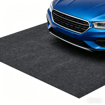 Garvee Car Garage Mat Heavy Duty 7.4x20 ft Waterproof PE Backing Leak-Proof Slip-Resistant Felt Cover for Driveway Black