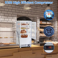 Garvee Commercial Display Refrigerator Glass Door Beverage Cooler CL-78-1 Energy Class B Drinks Fridge White 425mm Wide