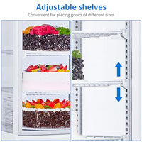 Garvee Commercial Display Refrigerator Glass Door Beverage Cooler CL-78-1 Energy Class B Drinks Fridge White 425mm Wide