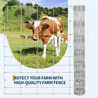 Garvee Cattle Fence Heavy Duty Galvanized Wire Fencing for Hog Goat Sheep Deer Yard Protection 1.5m-49.7m Durable Chain Link Fence