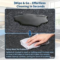 Garvee Car Garage Mat Heavy Duty 7.4x20 ft Waterproof PE Backing Leak-Proof Slip-Resistant Felt Cover for Driveway Black