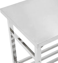 Garvee Stainless Steel Table 91.5x61 cm Heavy Duty Commercial Kitchen Prep Table with Adjustable Undershelf and Bullet Feet for Restaurant Home and Garage Silver