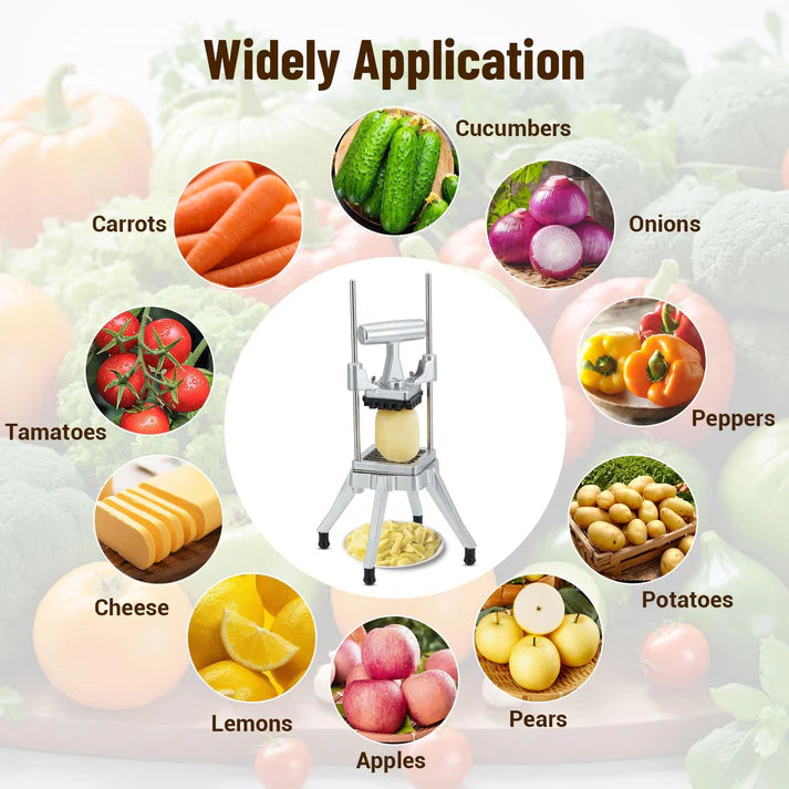 Garvee Vegetable Fruit Slicer 14 Inch Stainless Steel Commercial Manual Slicer for Kitchen Silver