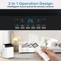 Garvee 10000 BTU Portable Air Conditioner 4-in-1 Cooling Heating Dehumidifier and Fan Unit 39.6x46x86.5 cm White