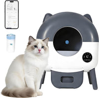 GARVEE Self Cleaning Cat Litter Tray, 76L Extra Large Automatic Litter Tray for Multi-Cats with App Control, Odour Freshener & Washable Box Keep Cat Litter Ever Clean