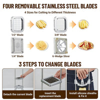 Garvee Vegetable Fruit Slicer 14 Inch Stainless Steel Commercial Manual Slicer for Kitchen Silver