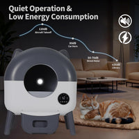 GARVEE Self Cleaning Cat Litter Tray, 76L Extra Large Automatic Litter Tray for Multi-Cats with App Control, Odour Freshener & Washable Box Keep Cat Litter Ever Clean