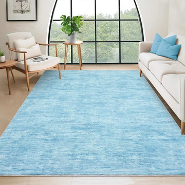 Garvee 200x290cm Modern Neutral Solid Colour Machine Washable Rug Hardwearing Carpet for Living Room Bedroom and Dining Area