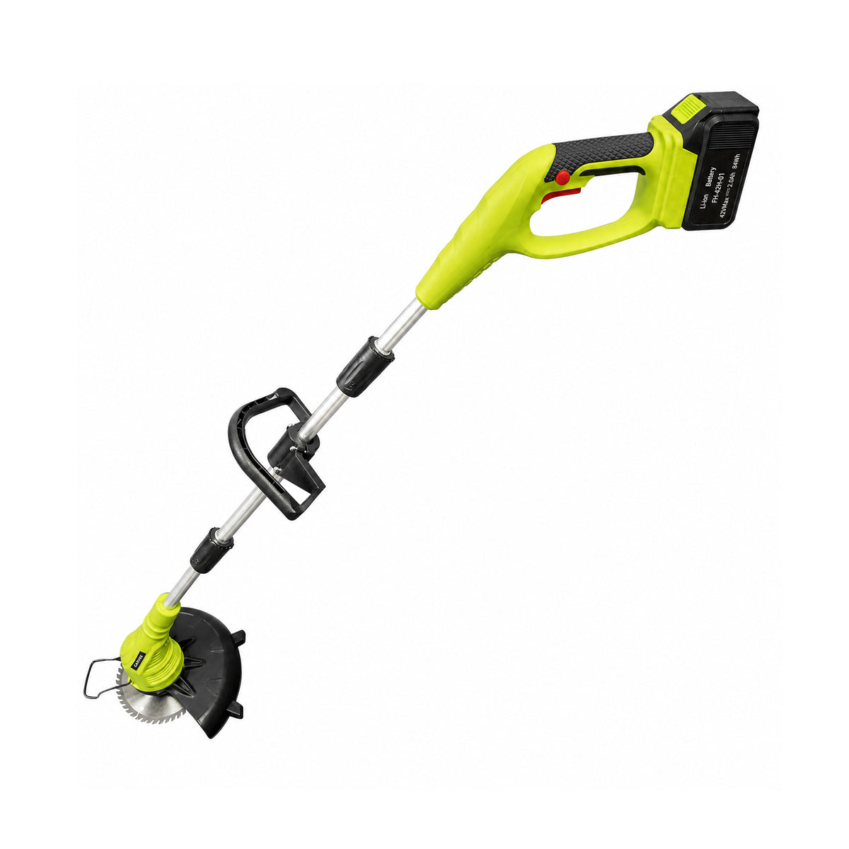 Garvee 20V Cordless Grass Strimmer with Wheels & Battery, 3-in-1 Electric Lawn Trimmer & Edger, Lightweight Telescopic Strimmer with Metal & Plastic Blades for Garden Lawn