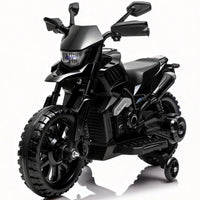 Garvee Electric Ride-On Motorcycle for Kids – 6V Battery Powered Motorbike with Training Wheels, Headlight, wireless Music, 2-5 MPH, Ideal Gift for Boys & Girls Age 3+, Black