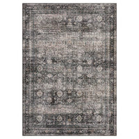 Garvee 200x290 cm Oriental Washable Area Rug Vintage Oriental Floral, Low Pile Soft Pearl Velvet, Non-Slip TPR Backing, Stain-Resistant Polyester, Foldable for Living Room Bedroom Green Camel