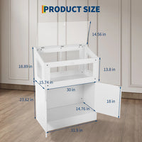 Garvee Clear Hamster Cage with Storage Cabinet Acrylic Panels Ventilated Small Animal Enclosure for Hamsters Hedgehogs and Small Pets 80x40x108 cm