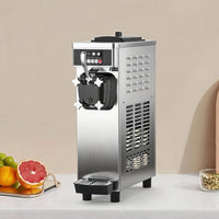 Garvee 1100W Commercial Soft Serve Ice Cream Machine Compact 22L/h High Yield, 7L Hopper, Pre-Cooling (UK 3-Pin Plug, 220V)