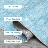 Garvee 200x290cm Modern Neutral Solid Colour Machine Washable Rug Hardwearing Carpet for Living Room Bedroom and Dining Area