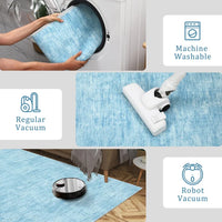 Garvee 200x290cm Modern Neutral Solid Colour Machine Washable Rug Hardwearing Carpet for Living Room Bedroom and Dining Area