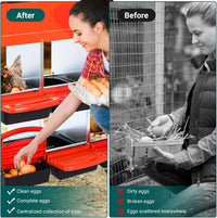 Garvee 6-Compartment Chicken Nesting Box – Poultry Laying Box with Removable Trays for Easy Cleaning, Heavy-Duty Design for Coops & Farmyards – Red