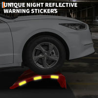 Garvee Red Set of 2 Heavy Duty Car Ramps 88.9 cm with Night Safety Reflective Strips for Home Garage and Workshop