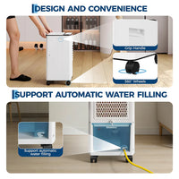 Garvee Evaporative Cooler, 7L (1.54Gal) Portable Air Conditioner Fan with TOUCH SCREEN & Remote Control, 3 Speeds & LED Display, Casters Included, 65W, UK Plug for Bedroom, Office, Home