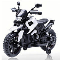 Garvee Electric Ride-On Motorcycle for Kids – 6V Battery Powered Motorbike with Training Wheels, Headlight, wireless Music, 2-5 MPH, Ideal Gift for Boys & Girls Age 3+, White
