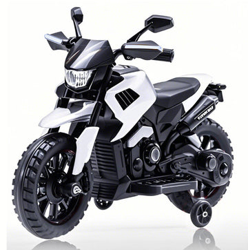 Garvee Electric Ride-On Motorcycle for Kids – 6V Battery Powered Motorbike with Training Wheels, Headlight, wireless Music, 2-5 MPH, Ideal Gift for Boys & Girls Age 3+, White