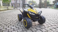 Garvee 12V Kids Electric Quad Bike – Battery Powered Ride-On ATV with Parental Remote Control, LED Lights & Music, Ages 3-8, Red