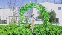 Garvee Garden Arch Metal Adjustable Trellis for Climbing Plants Wedding Party Backdrop Decoration 230x200x180 cm Black