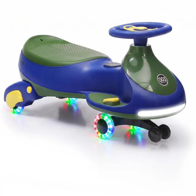 Garvee 12V Electric Wiggle Car for Kids (Blue), Ride On Twist Toy for Toddlers Aged 2.5+ (Up to 30kg) - 78 x 31 x 40 cm