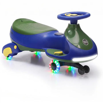 Garvee 12V Electric Wiggle Car for Kids (Blue), Ride On Twist Toy for Toddlers Aged 2.5+ (Up to 30kg) - 78 x 31 x 40 cm